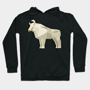 White Metal Bull symbol of the new year 2021 Hoodie